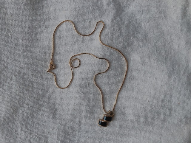 Vintage black motif necklace