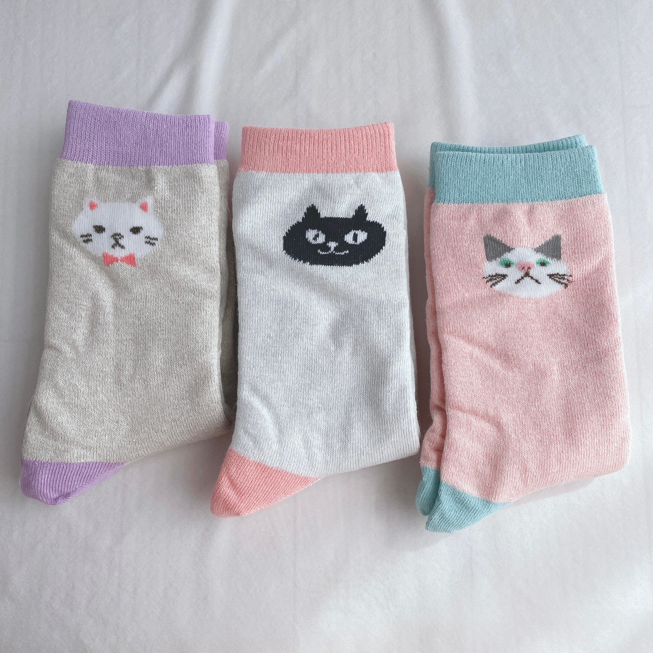 シルクソックス ねこ柄 看板猫のいる猫雑貨店 コトイロ