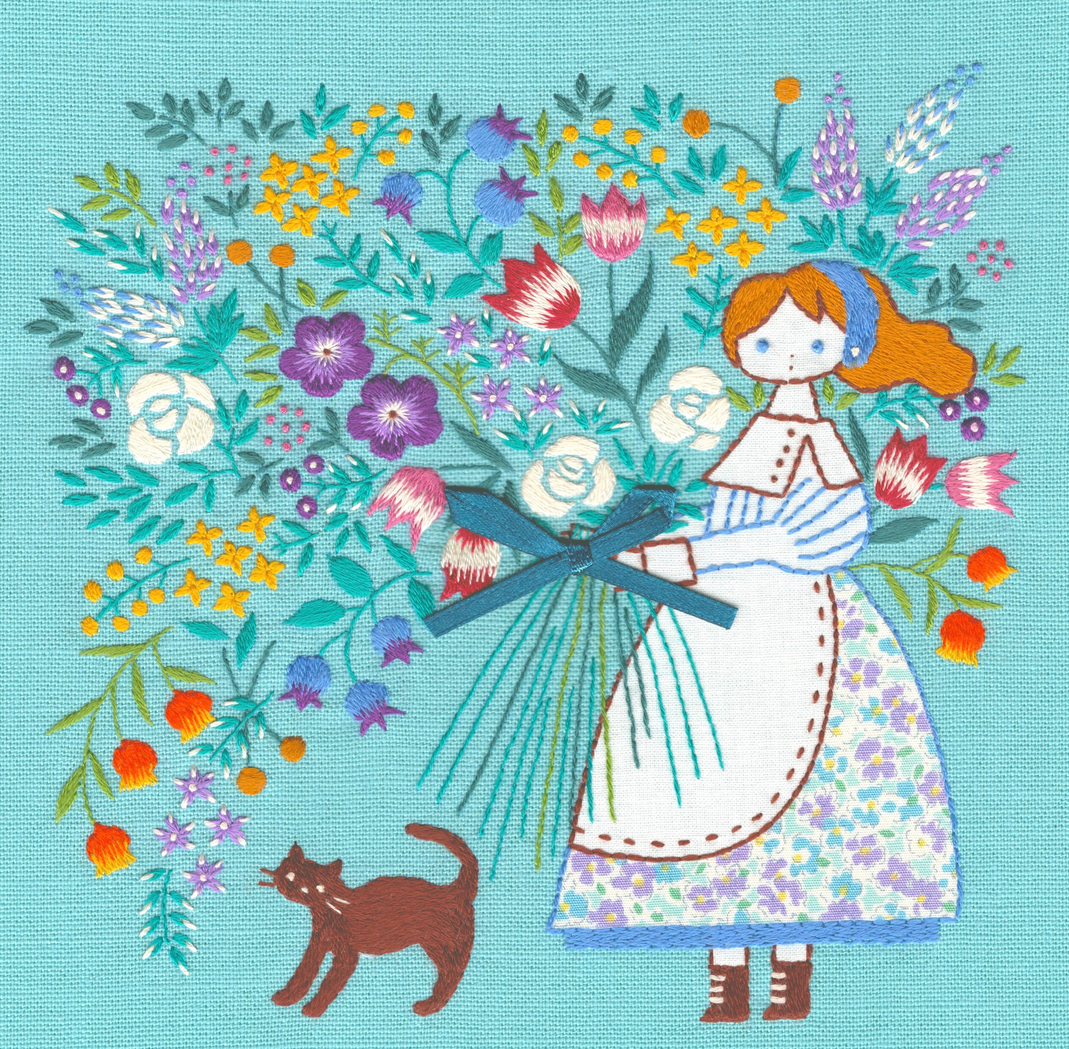 まいはーと様専用・石井寛子さんカレンダー・刺しゅうでつづる女の子12