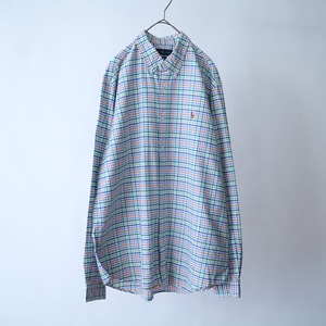 "Ralph Lauren" multicolored check design button down shirt