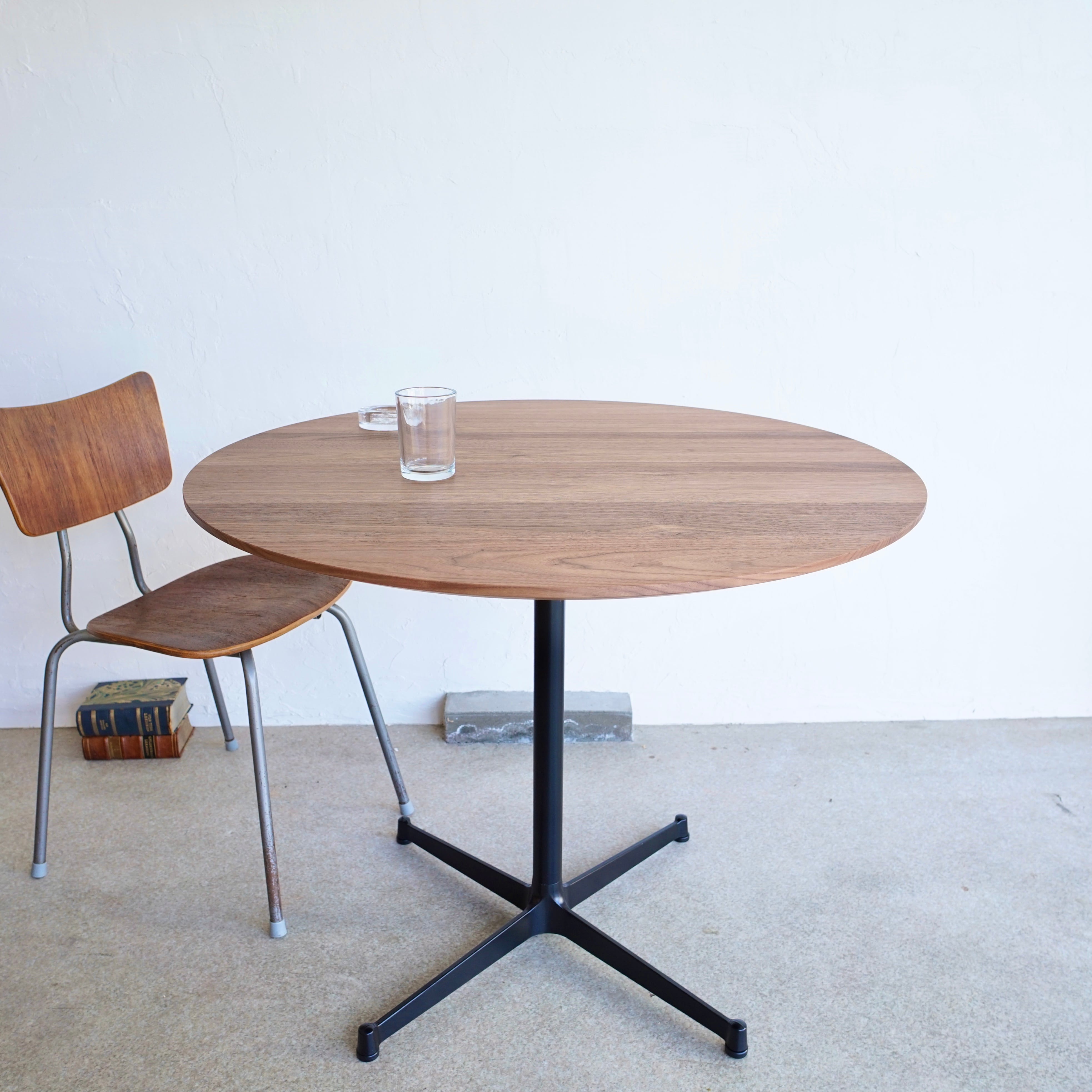 直径90cm ダイニングテーブル 丸テーブル ウォールナット 無垢