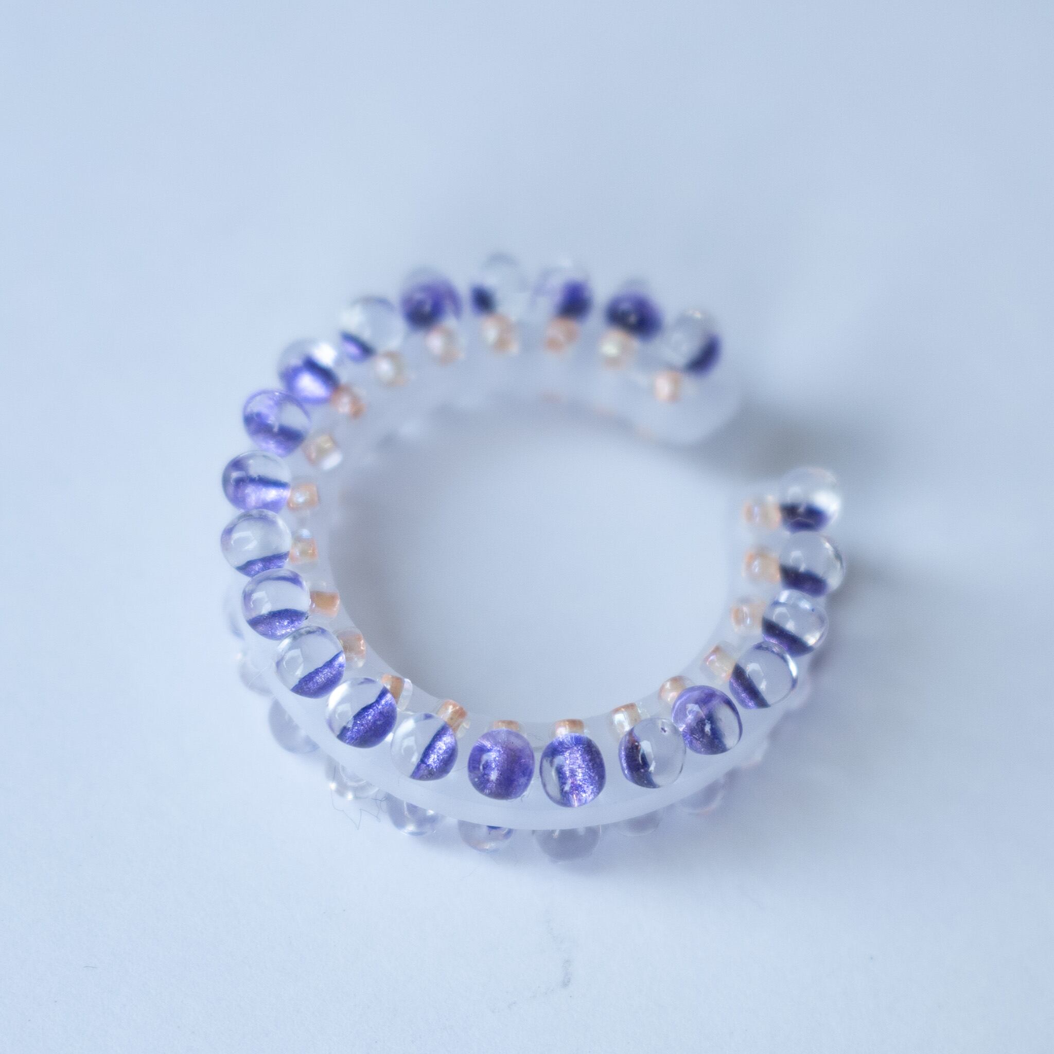 puzzle ring ear cuff L  [11]