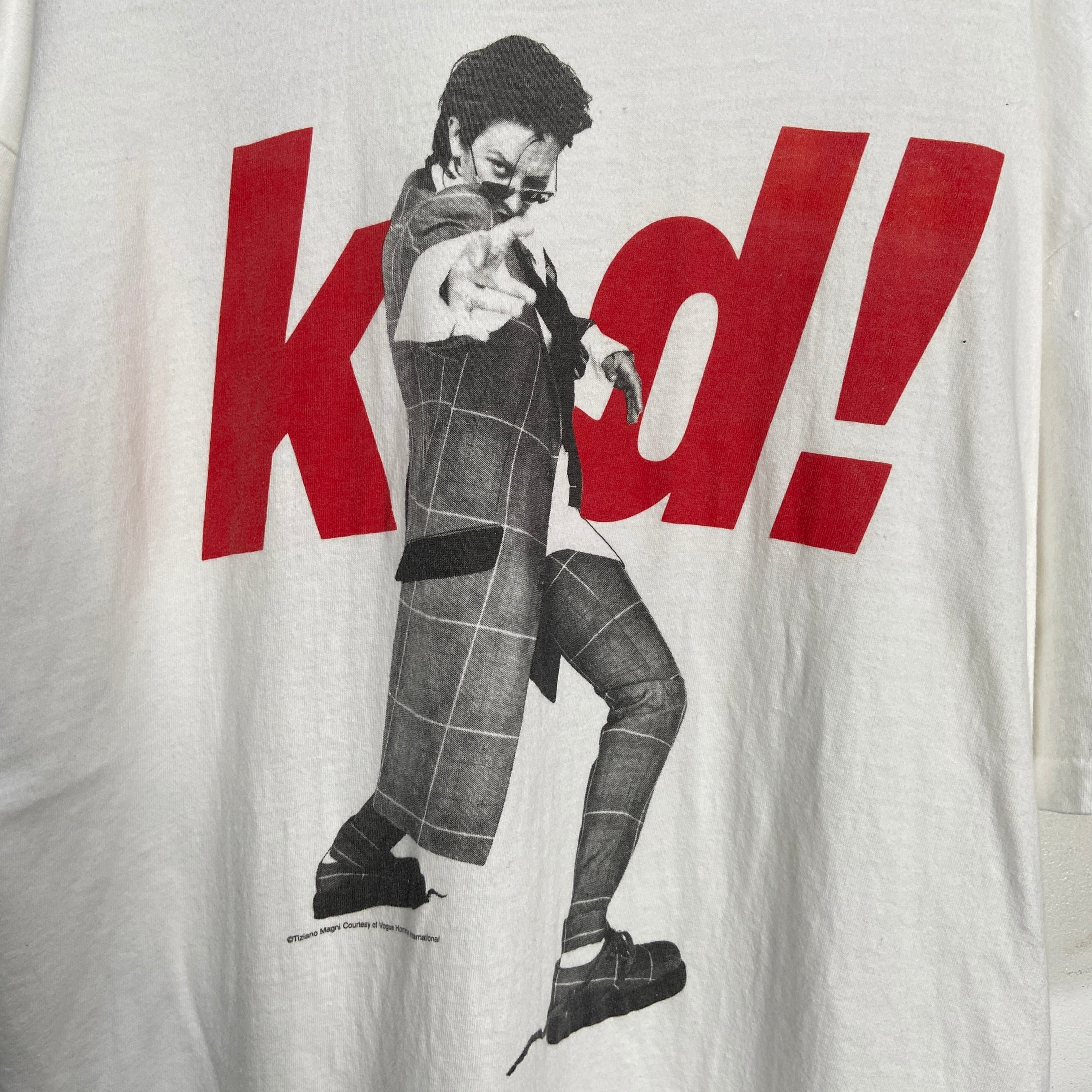 90s VOGUE x KD LANG フォトTシャツ ヘインズ ヴィンテージ 90s VOGUE×KD LANG フォトプリントTシャツ ヘインズ XL | 古着屋 Uan