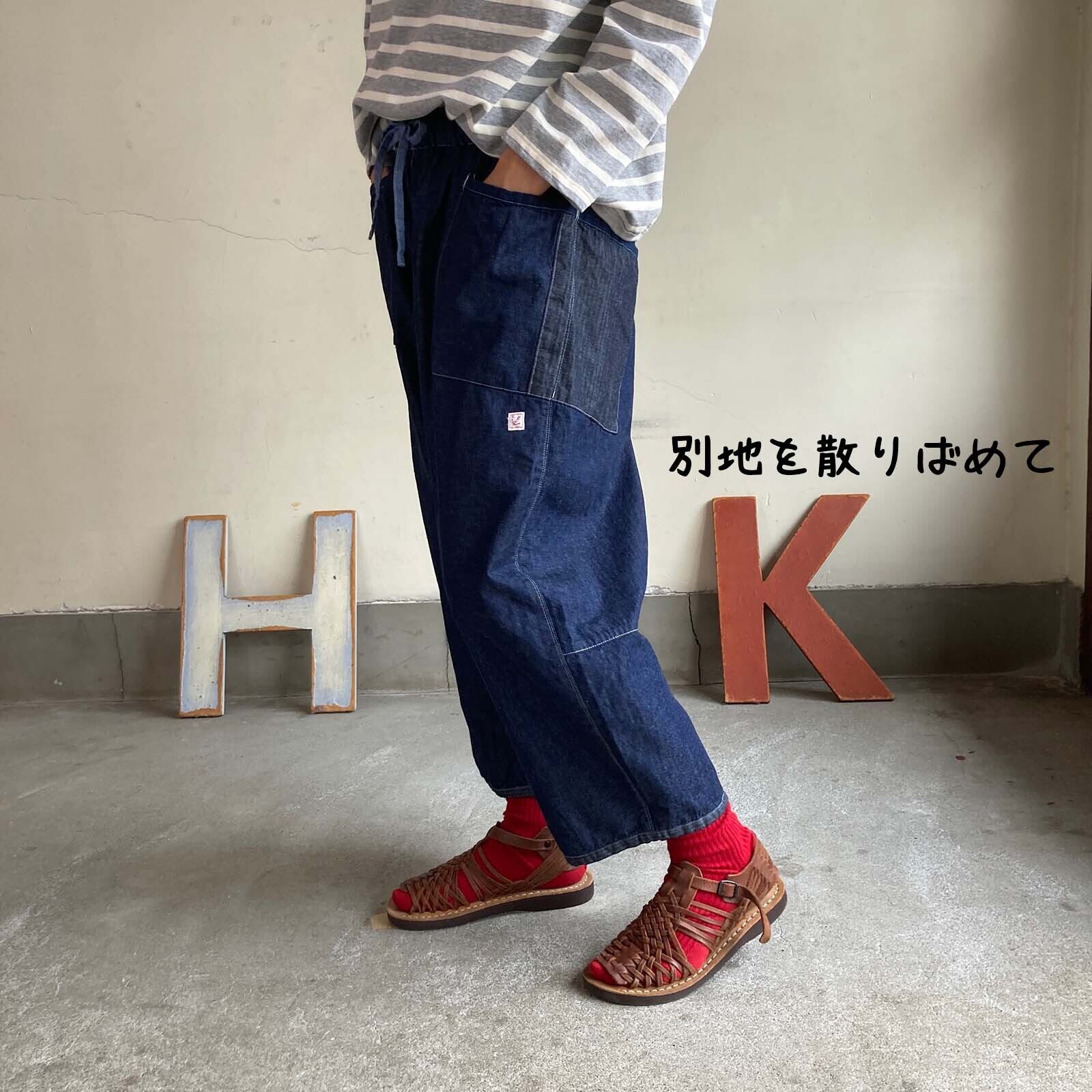 斜めポケットNewころんパンツ Girl's ライトオンスデニム/インディゴ