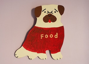 wood objet 原画 「Food」パグ