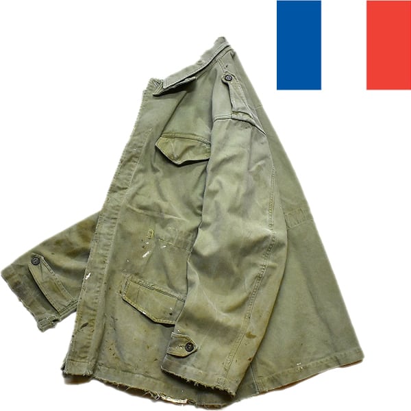 1点物◇実物ビンテージ50sフランス軍M47コットンツイルジャケット古着  