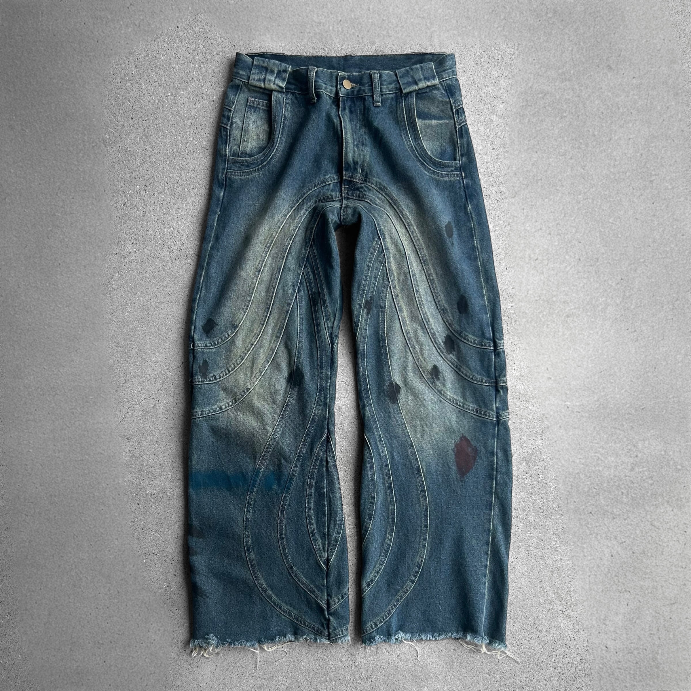PPFM Multi Zip Panel Denim Pants Y2K 平成 archive PPFM Gimmick