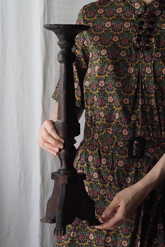 フランス 木製燭台-antique french wood candle stand | アンティーク