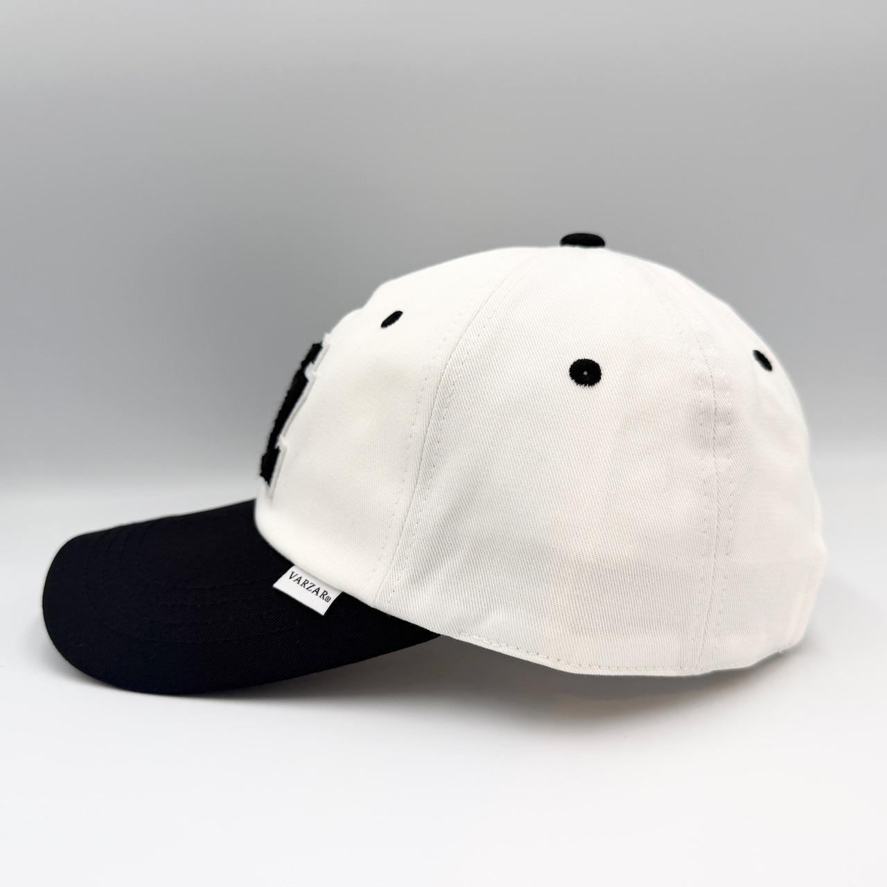【VARZAR / バザール】VZ Applique Twotone Over Fit Ball Cap Black