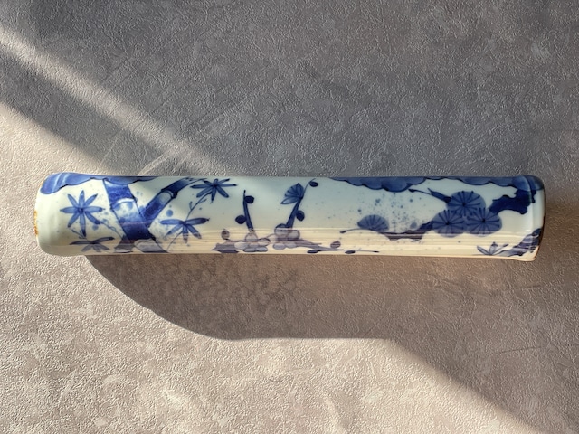 有田焼 福泉窯 黒緑釉つわ型向付