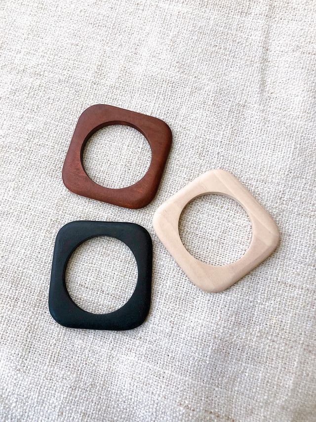 wood bangle slim 3set (ウッドバングル スリム3セット)}