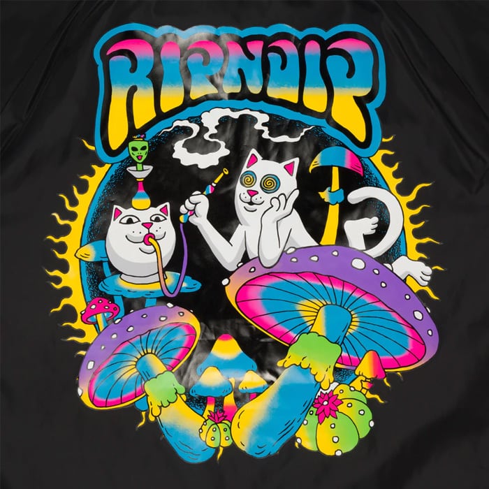 RIPNDIP Psychedelic Garden Coach Jacket BLACK ジャケット トップス