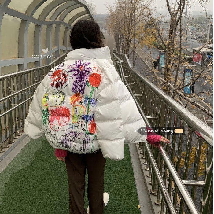 ホワイトジャケット オータムウィンタールーズショートコート コットン 秋物 冬物 モンロー46202059714