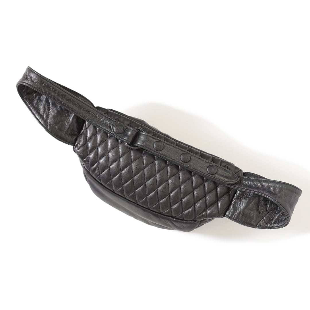 RUDE GALLERY BLACK REBEL : OUTSIDERS LEATHER WAIST BAG | Gusset