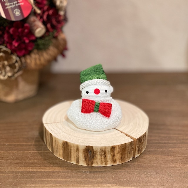 おじゃみ snowman スノーマン 雪ダルマ 雪だるま メリークリスマス 和雑貨 ちりめん レトロ 置物 かわいい クリスマス Xmas Christmas 55750945