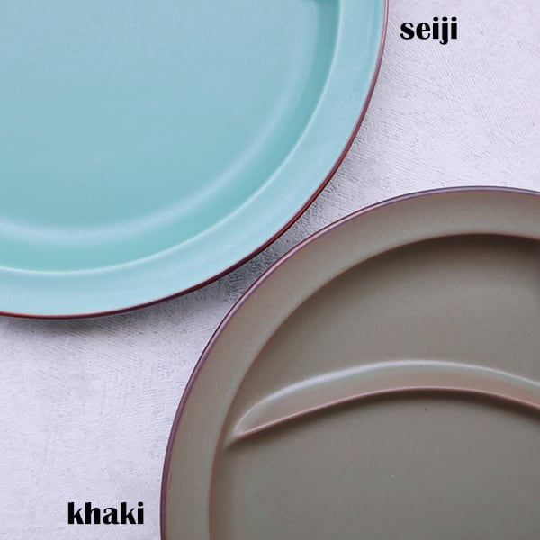 アウトレット】波佐見焼 ランチプレート マットカラー（セージ・カーキ