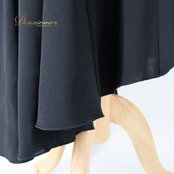 社交ダンス 衣装 スカート ブラック系 チャコット Chacott 黒 無地 シンプル 練習 レッスン 日本製 アシンメトリー おしゃれ ダンス衣装 イベント ステージ パーティー 上品 かわいい