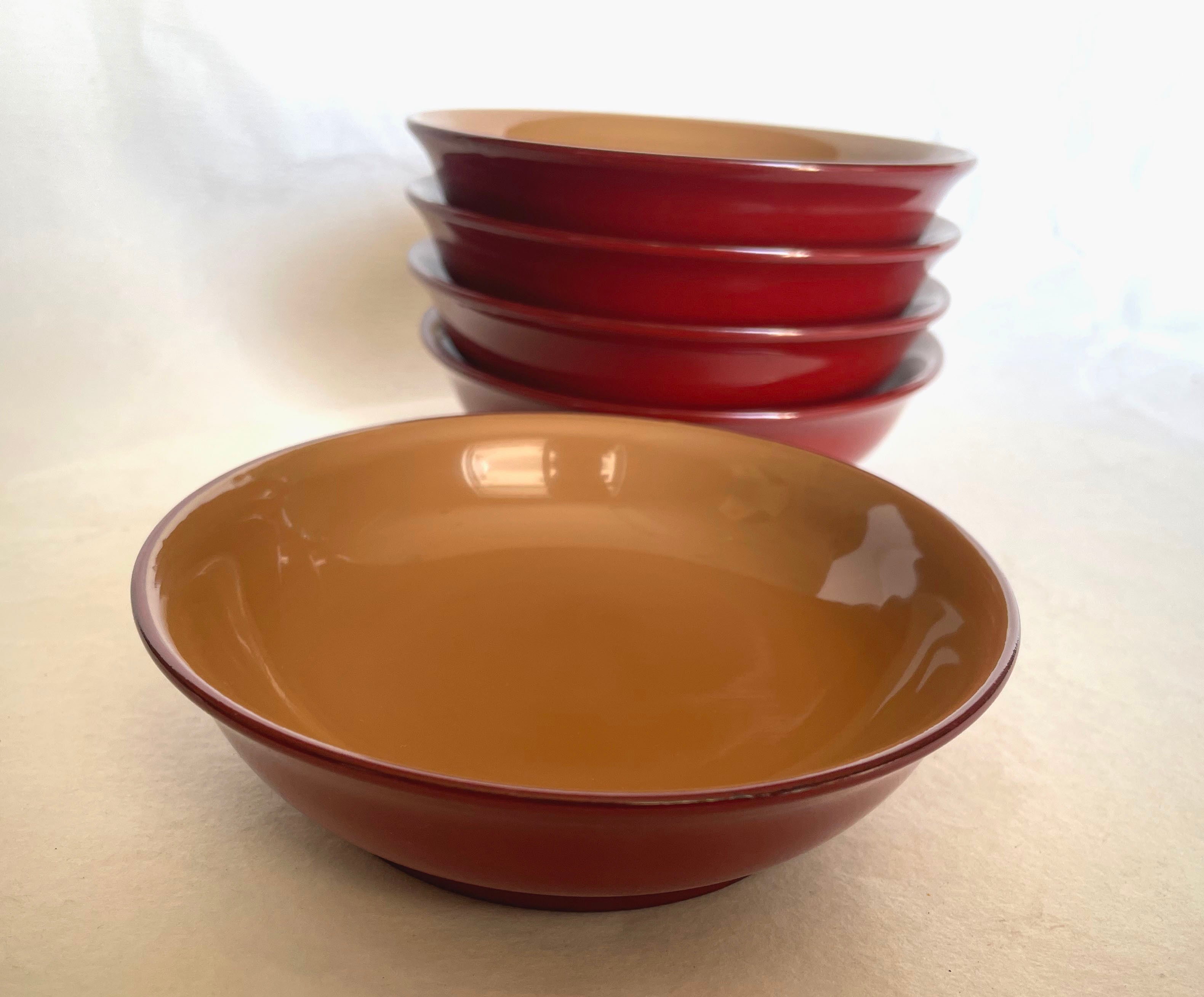銘々皿 漆塗 朱内白塗り木皿 5枚 取皿 4寸 13ｃｍ 木製 漆器 銘々皿 漆塗 松摺漆 5枚 取皿 5寸 15cm 木製 讃岐漆器 | tokuraya