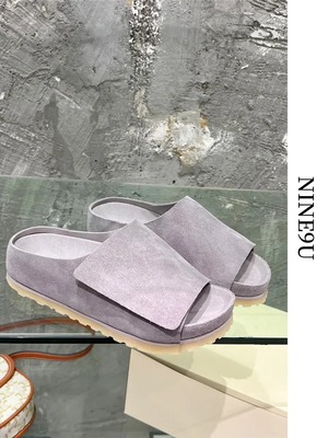 suede platform plain sandal 5color【NINE-A7659】