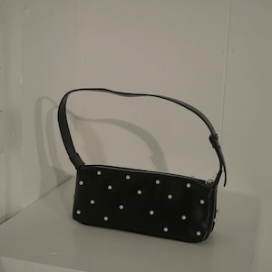pearl leather hand bag