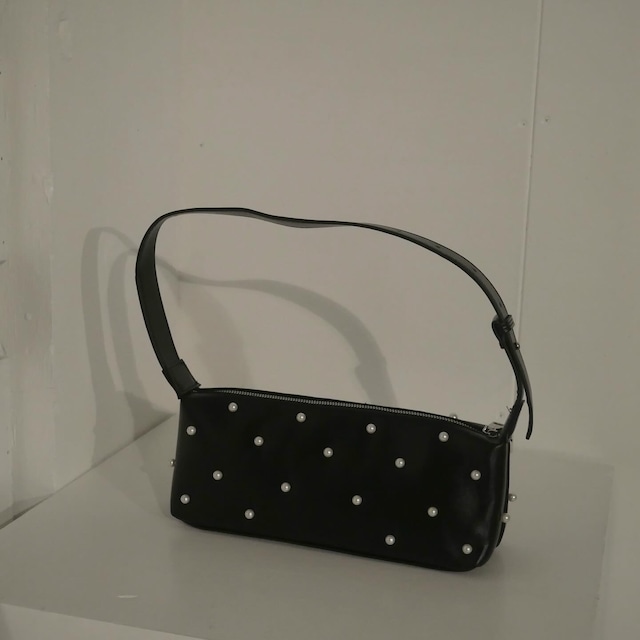 pearl leather hand bag