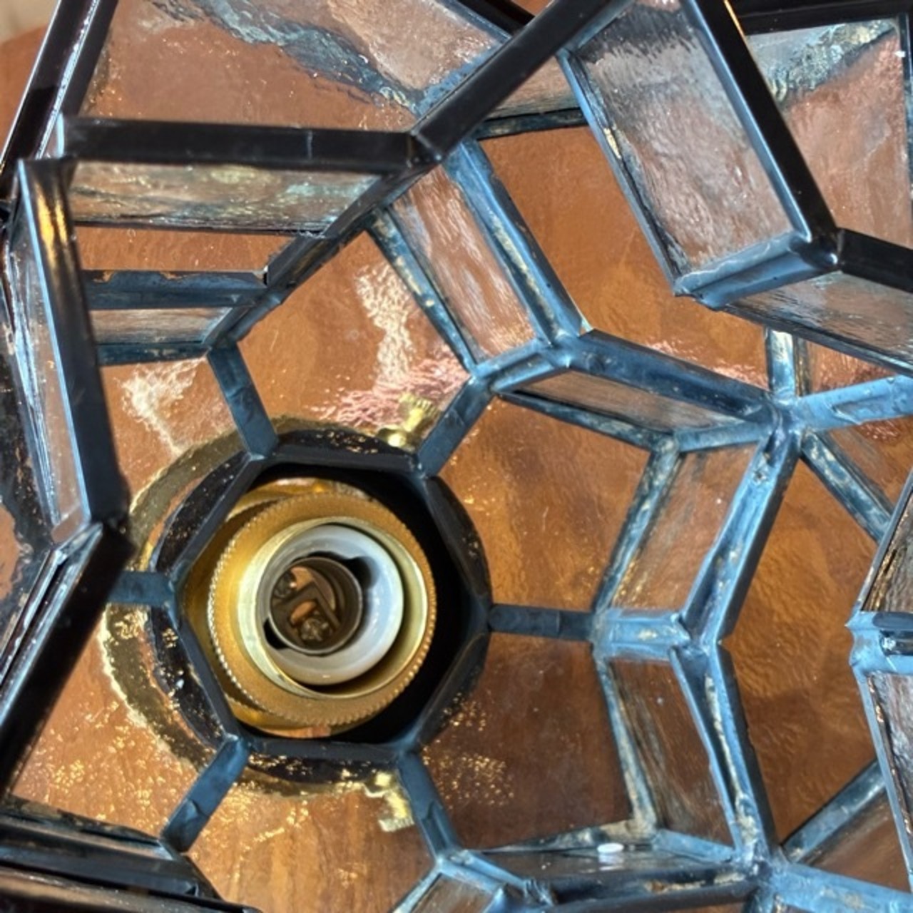 TOPANGA Lighting Geometric Pendant Lamp Clear　ジオメトリックペンダントランプ　クリア　一灯ランプ　ペンダントライト　LED対応　ミッドセンチュリー　ガラスランプ　照明　店舗照明　ライト