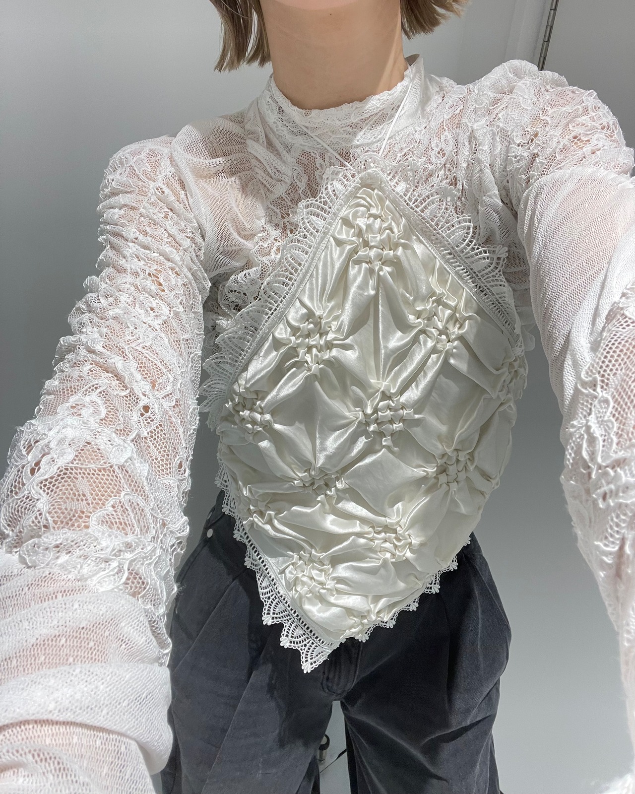 【26SS】Create Clair クリエイトクレイル / SMOCKING VEILL BUSTIER / ビスチェ - 1