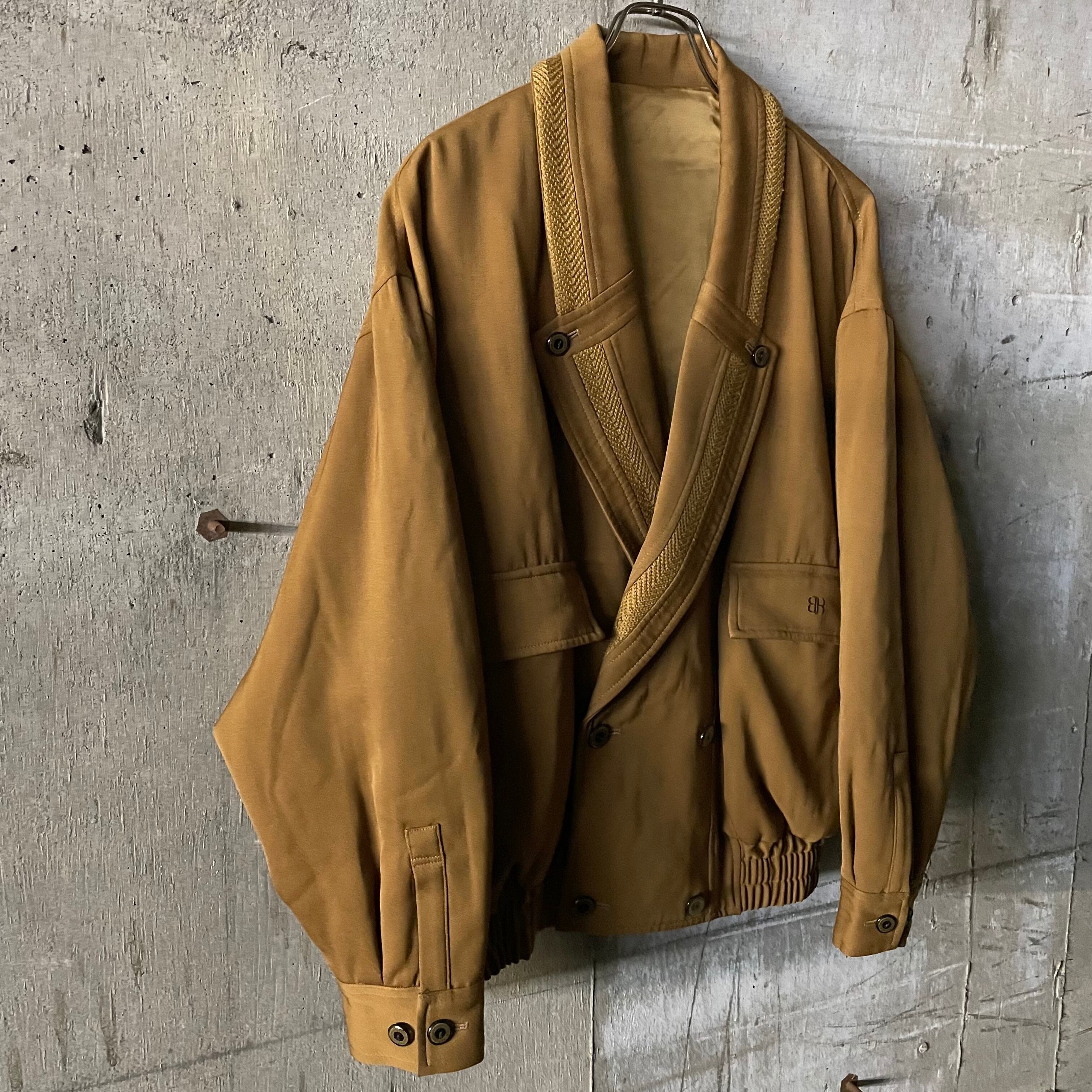 BALENCIAGA〗logo embroidery shawlcollar short blouson jacket 