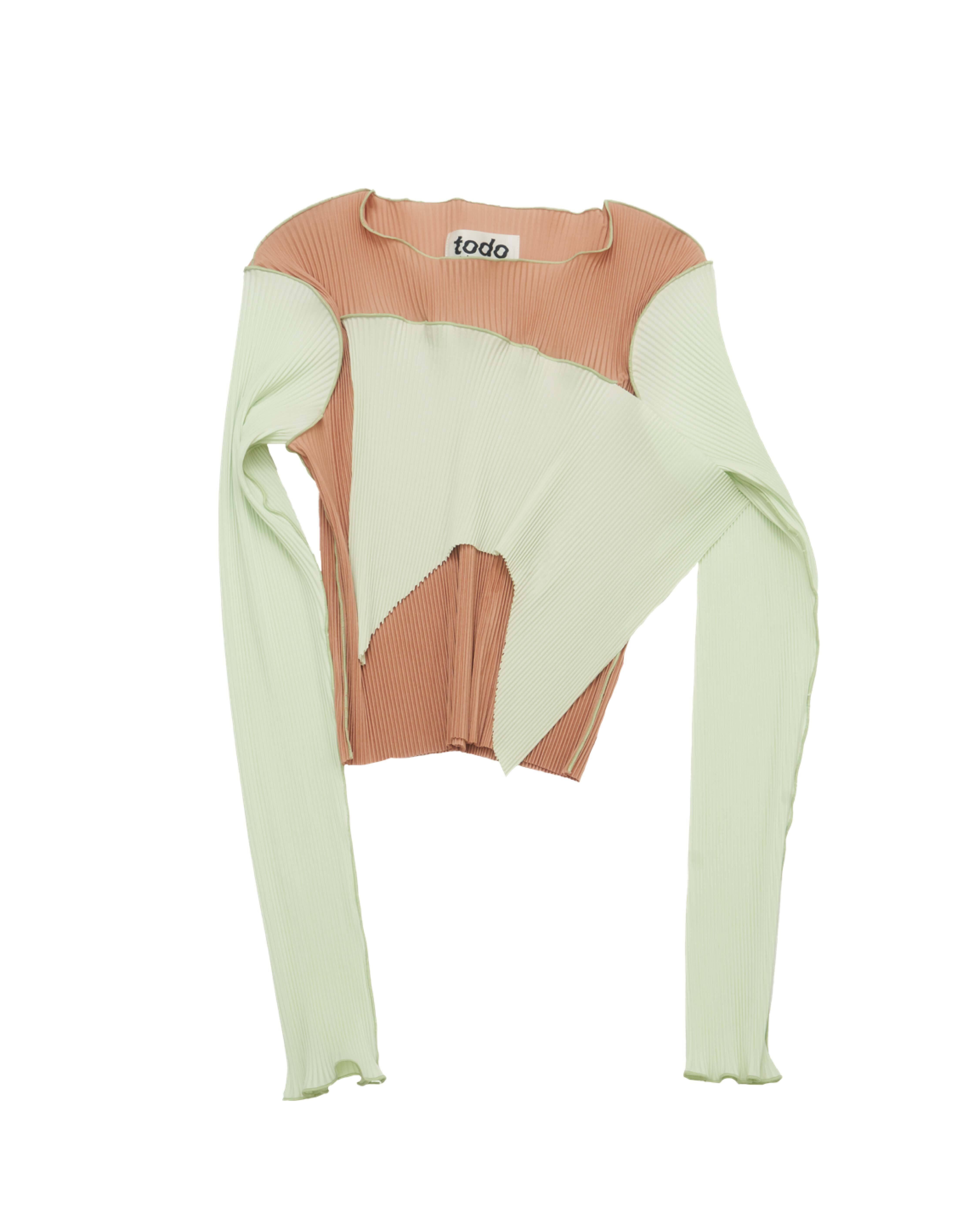 kotohayokozawa Todo wave tiny long sleeve top(BEIGE) TD23A-TNT
