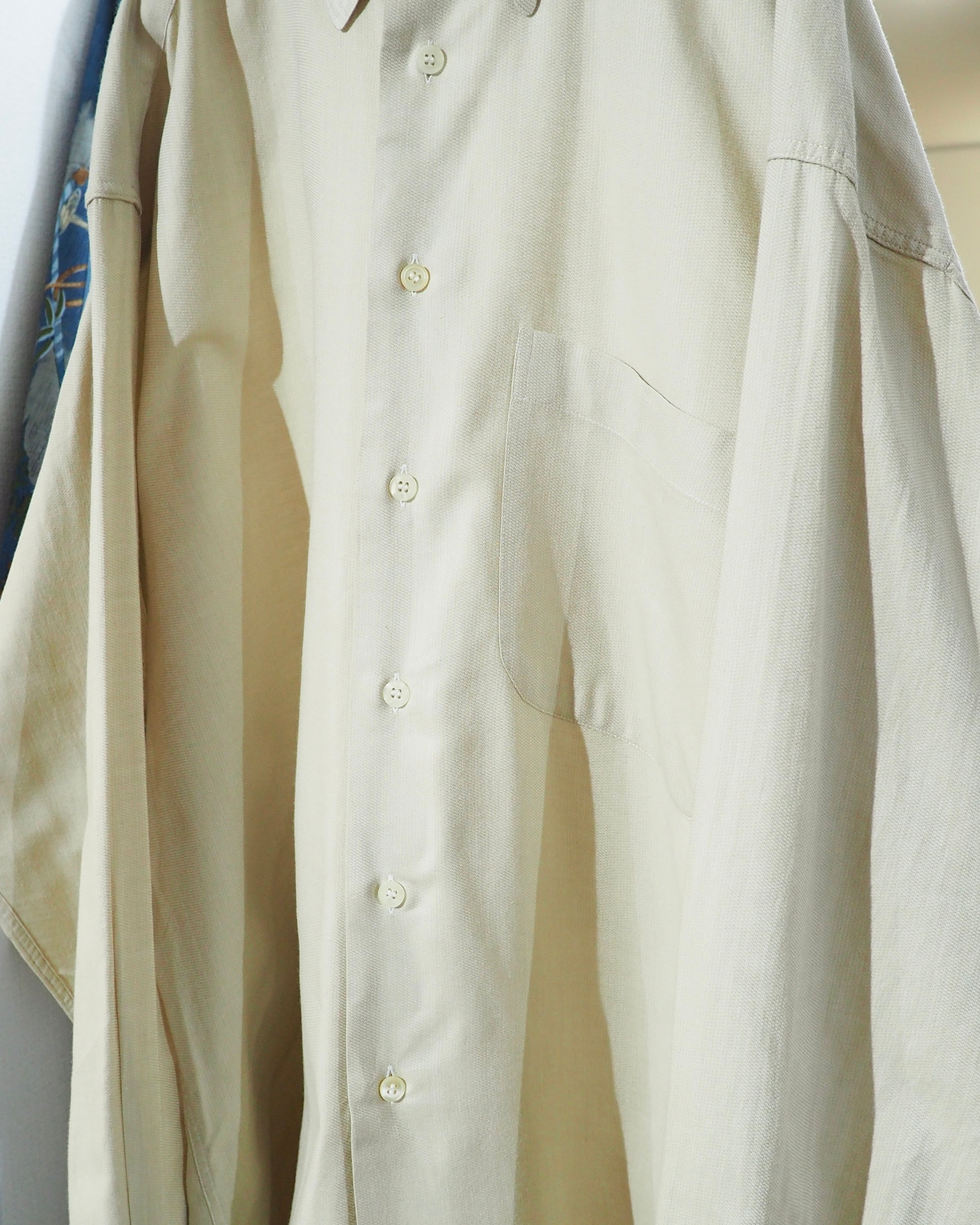 " Ermenegildo Zegna " Soft Ecru White Color vintage loose shirt