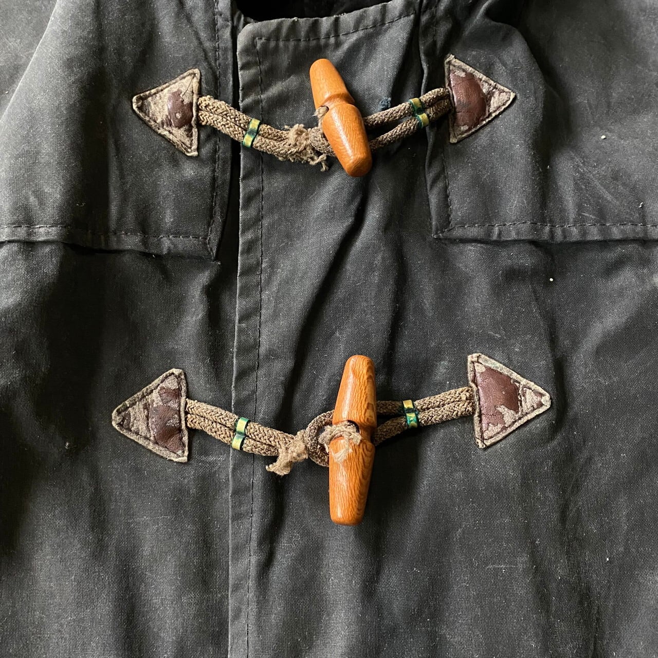 00年代 英国製 Barbour バブアー ワックスコットン ダッフルコート 