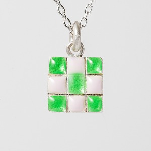 CHECK M pink & green - necklace -