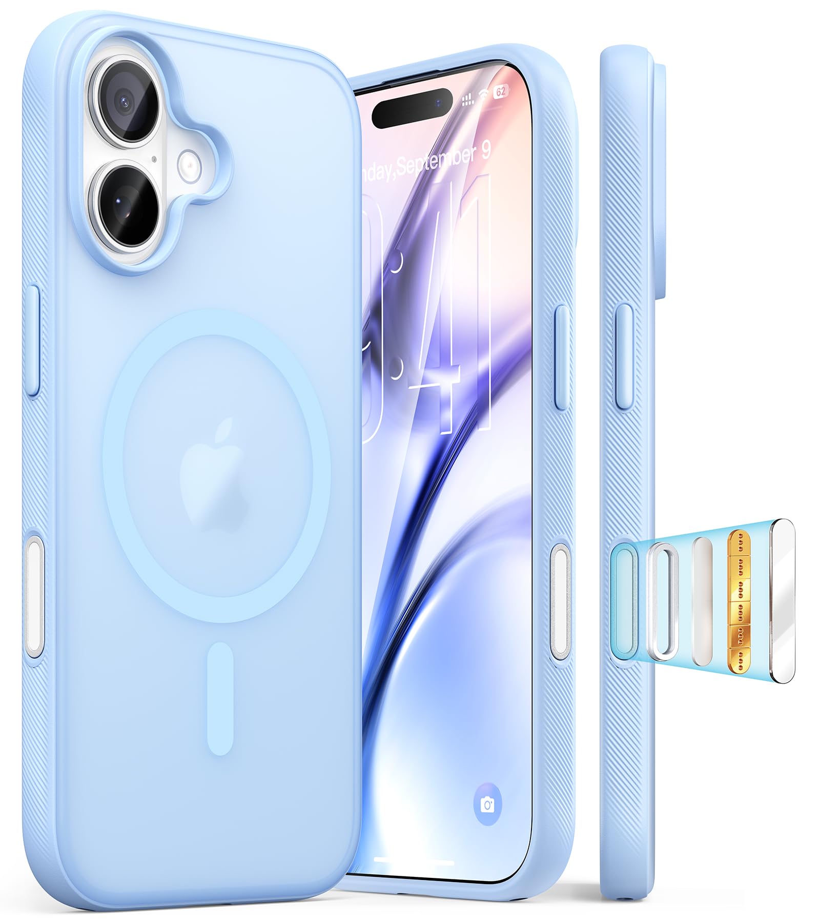 【米軍MIL規格・MagSafe対応】iPhone 17 ケース ワイヤレス充電 マグネット搭載 カメラコントロールボタン付き 滑り止め 指紋防止 黄変防止 マット仕上げ 衝撃吸収 ストラップホール いphone17 ケース