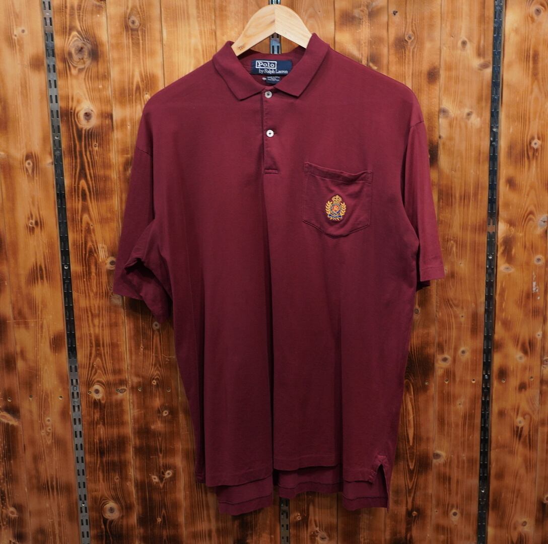 80s90s ralphlauren USA製 クレスト ポロシャツ L位 /ラルフローレン