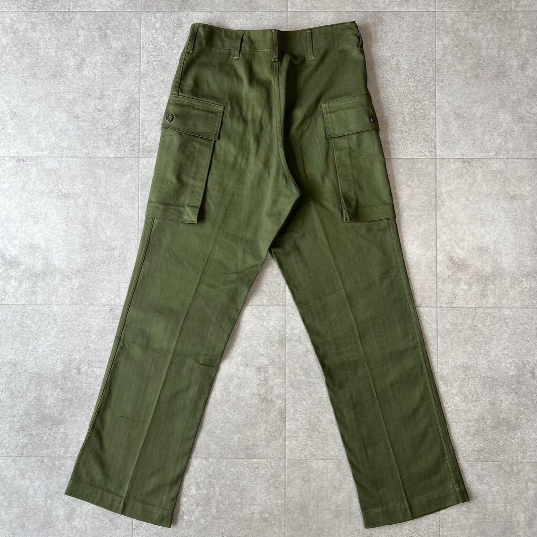 usarmy ベイカーパンツ 13star ヘリンボーン W40 股下71 USAF M43 HBTパンツ 13スターボタン ヘリンボーン ベイカーパンツ