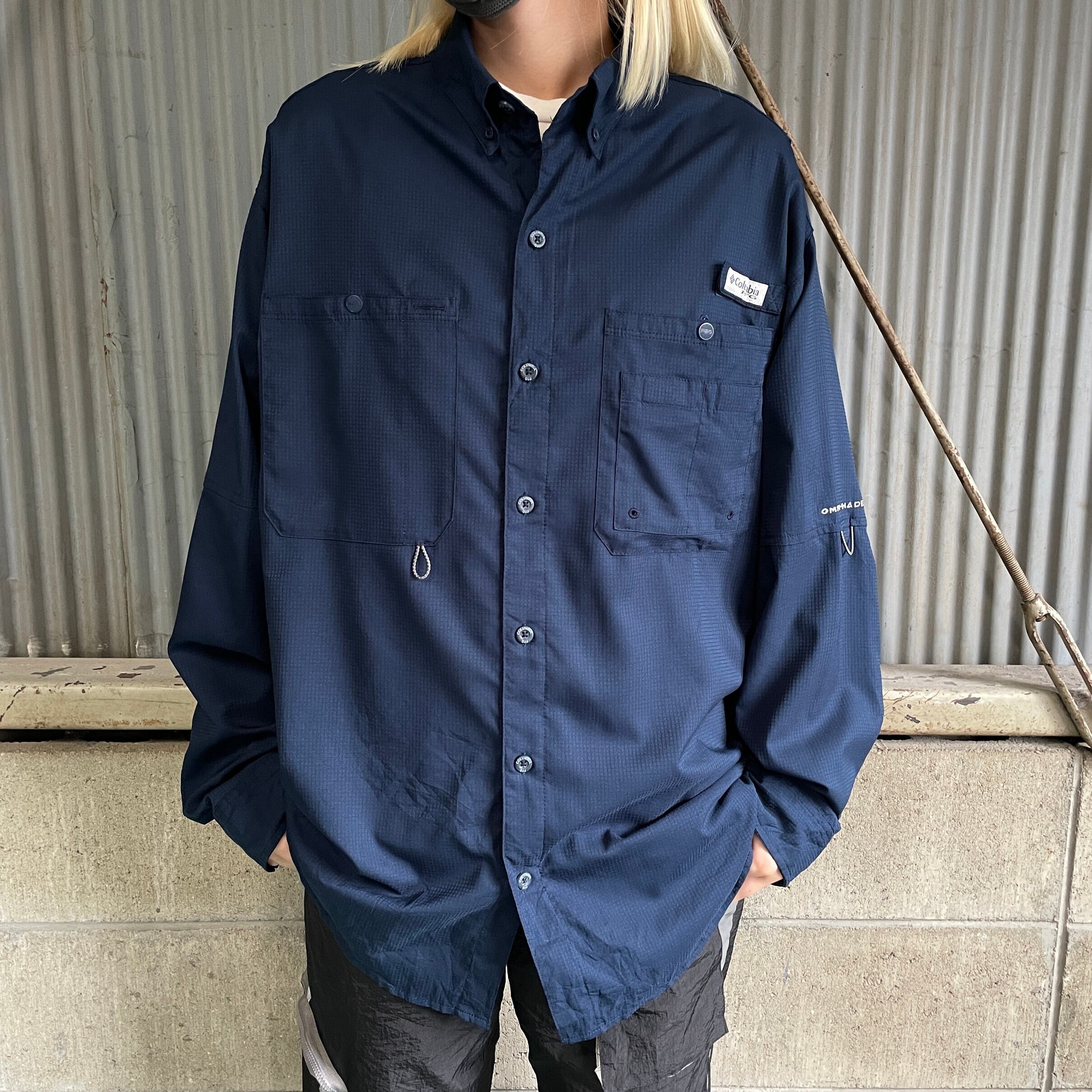 Columbia コロンビア PFG 長袖 リップストップ フィッシングシャツ 