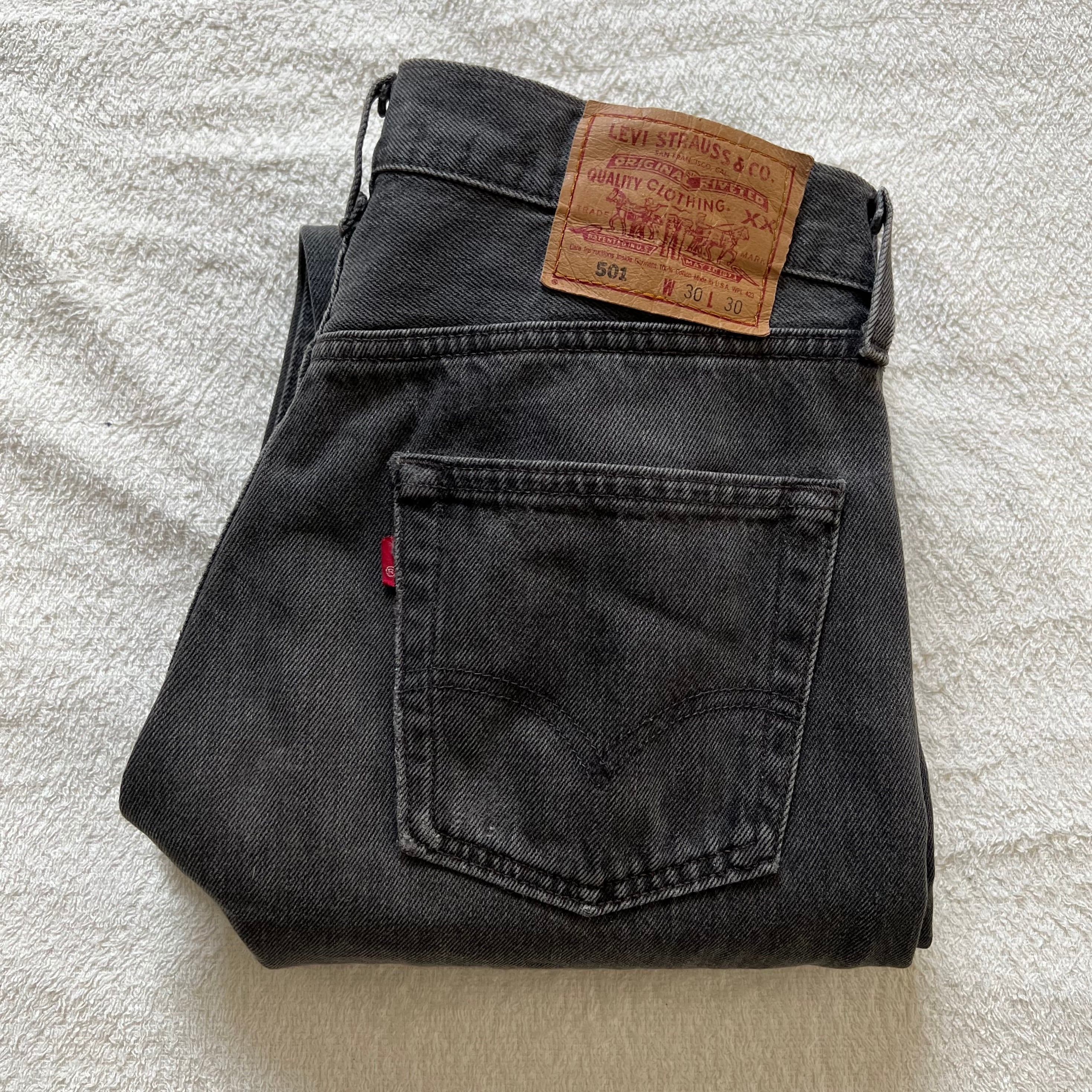 Levi's 501 USA製 W30×L30 リーバイス ブラック デニム ジーンズ 90's