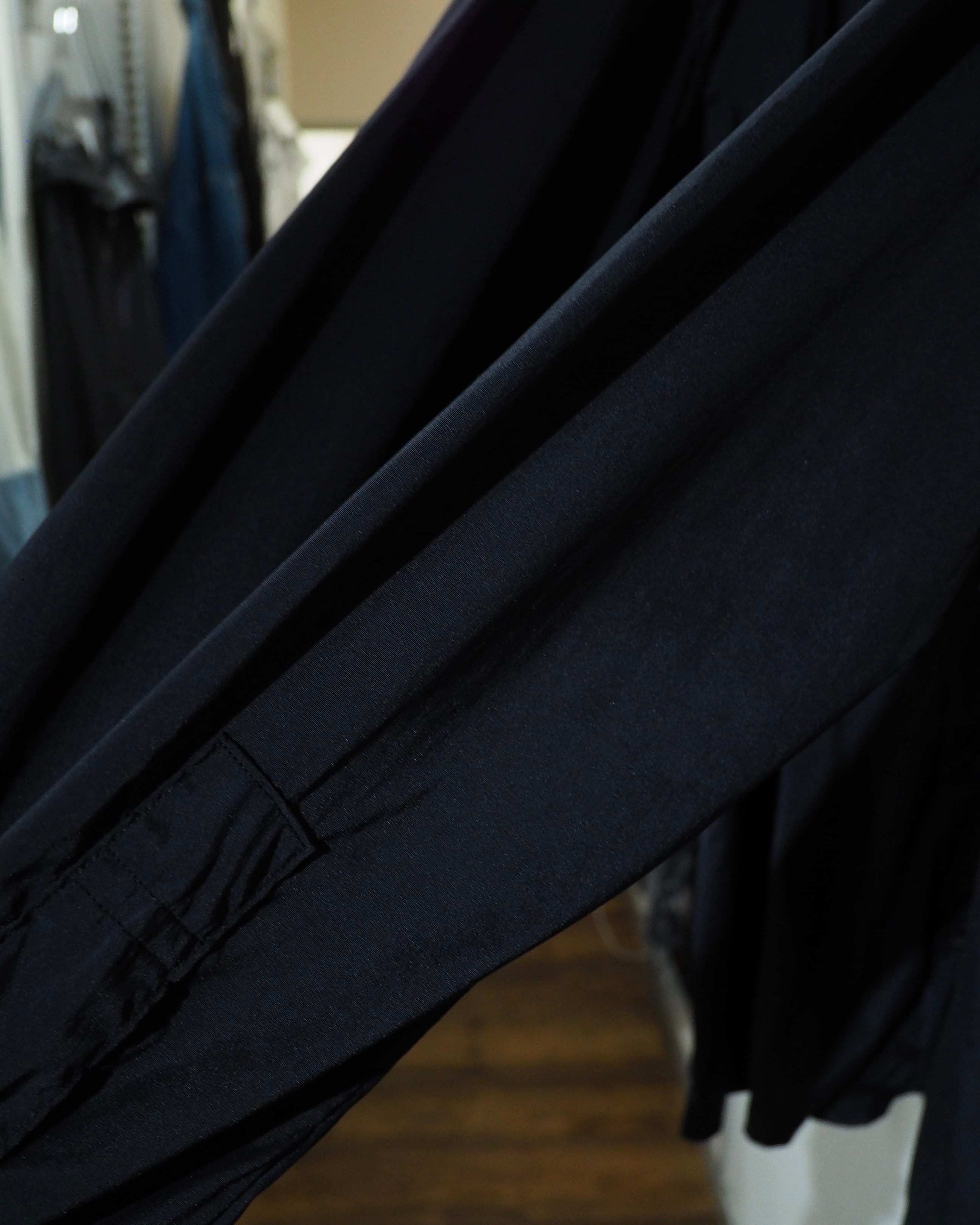 1990 - 00s " 5351 Pour Les Hommes " Black Pointed Collar Archive Drape Shirt