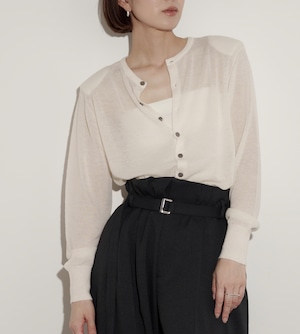 cache-coeur sheer cardigan(white)ご注文から1週間前後で発送