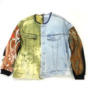 【sleevekimonojk23】着物デニムジャケットSLEEVE KIMONO DENIM JACKET