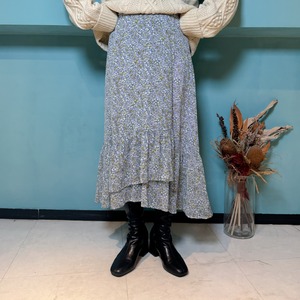 Used Frill Hem Wrap Design Skirt