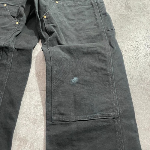 USA製 ブラック ダブルニー Carhartt B01 BLK 32×32 詳細写真13