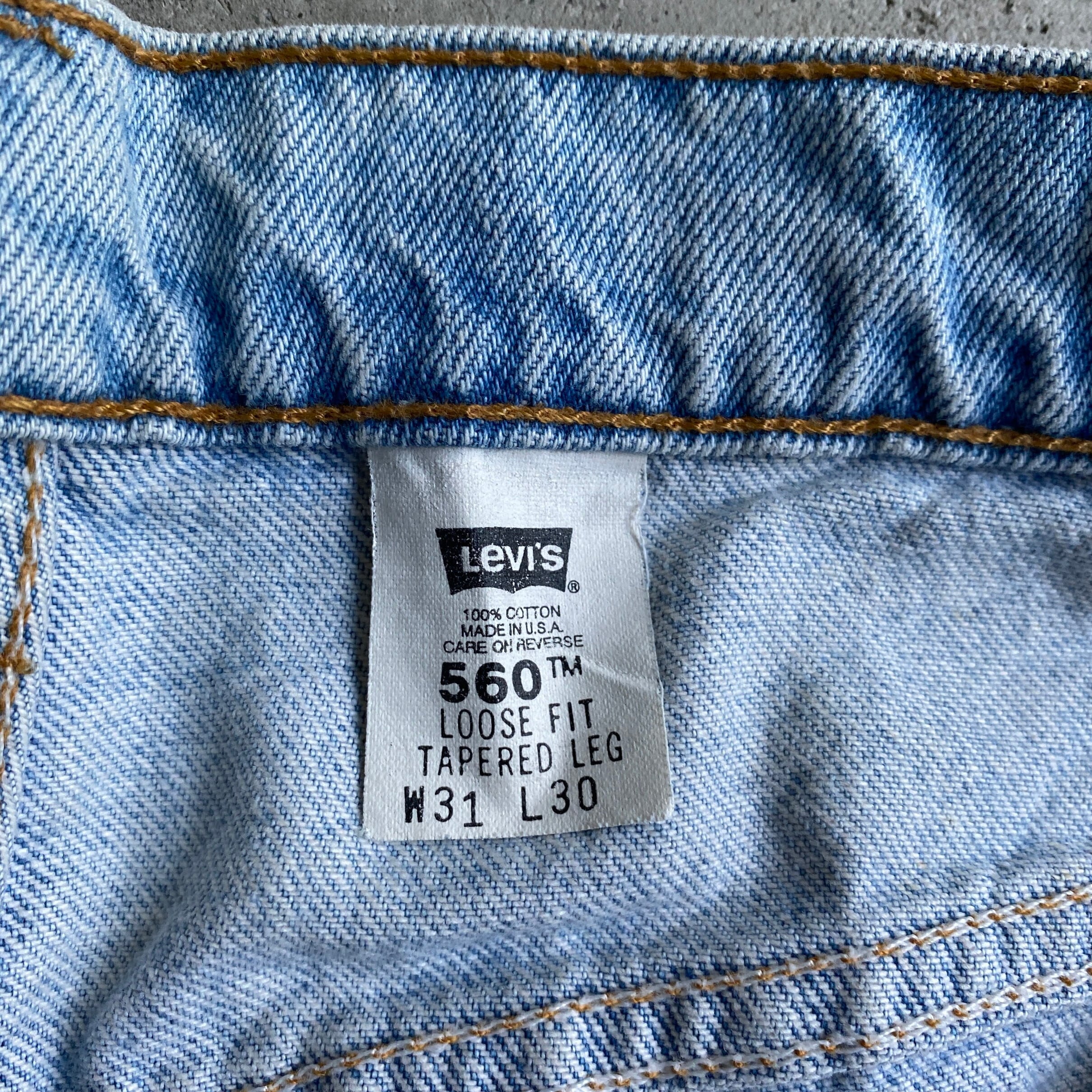 USA製 90年代 Levi's リーバイス 560 テーパードデニムパンツ ワイド