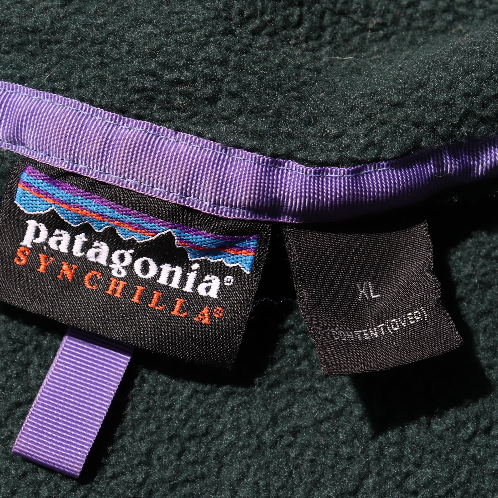 Patagonia シェルドシンチラ L 緑/紫 美品 XL 93年 ハンターグリーン 緑 ポルトガル製 シンチラスナップT