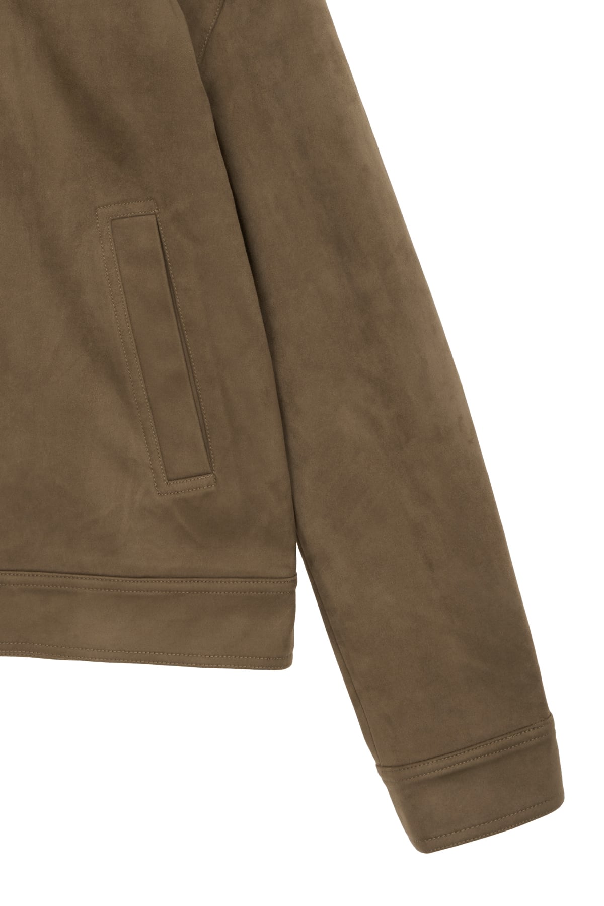 Matin Kim] BACK LOGO SUEDE BLOUSON JUMPER FOR MEN IN BROWN 正規品