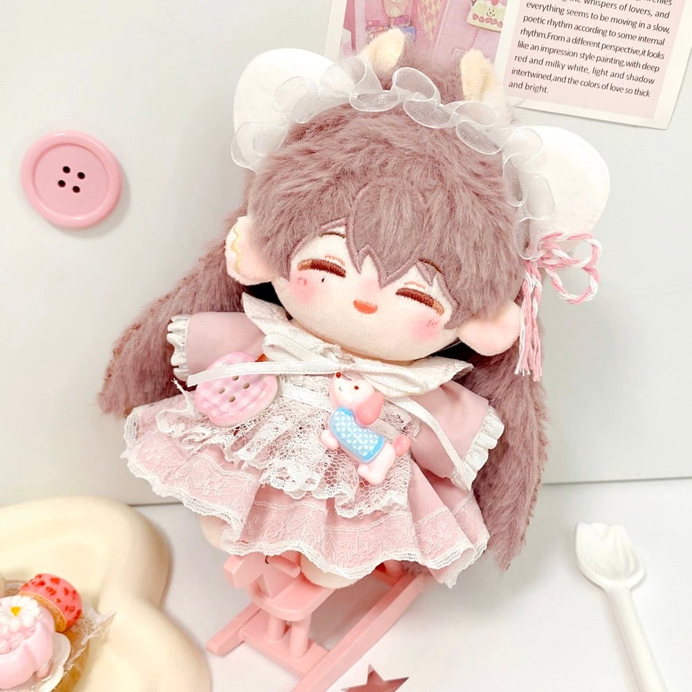 10cmぬい服】モチーフアクセントワンピコーデ 棉花娃娃 labubu用お洋服