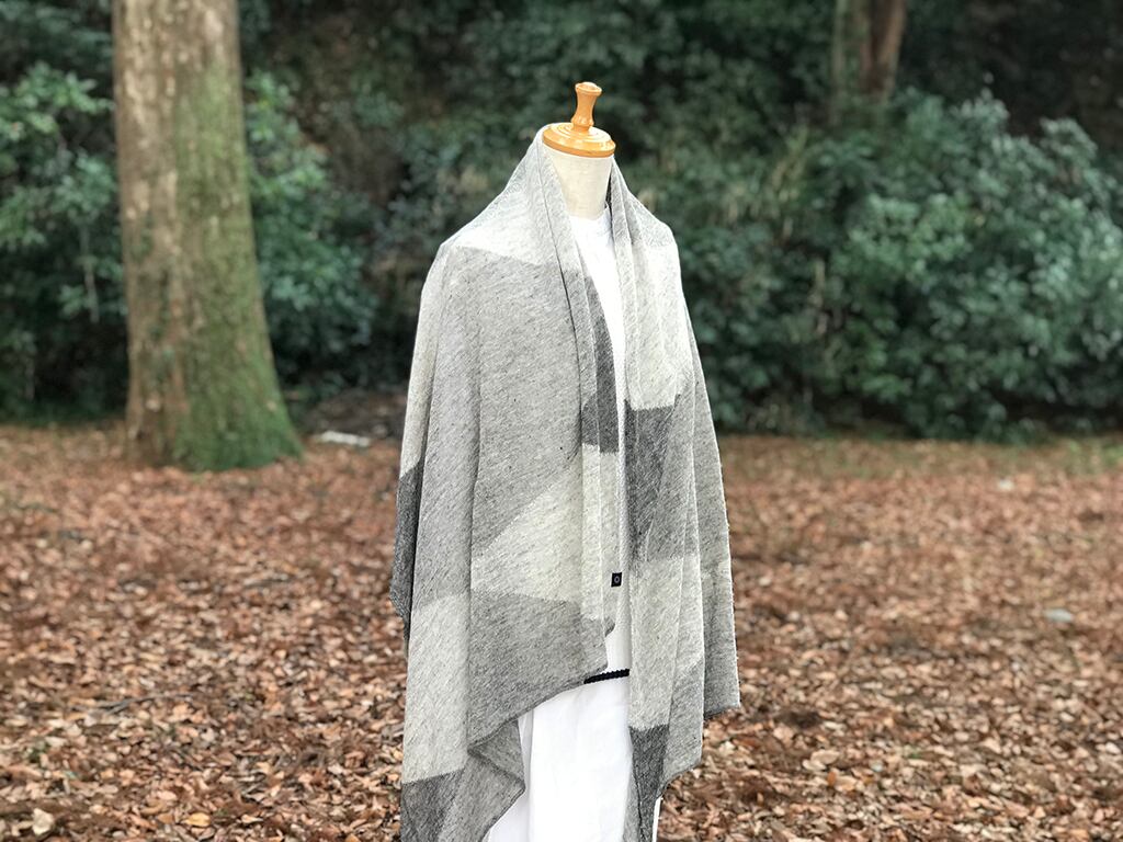 大判　ベルギーリネンウール　ストール　ショール　グレージュ　リネン　ウール 大判 ベルギーリネンウール ストール ショール グレージュ リネン