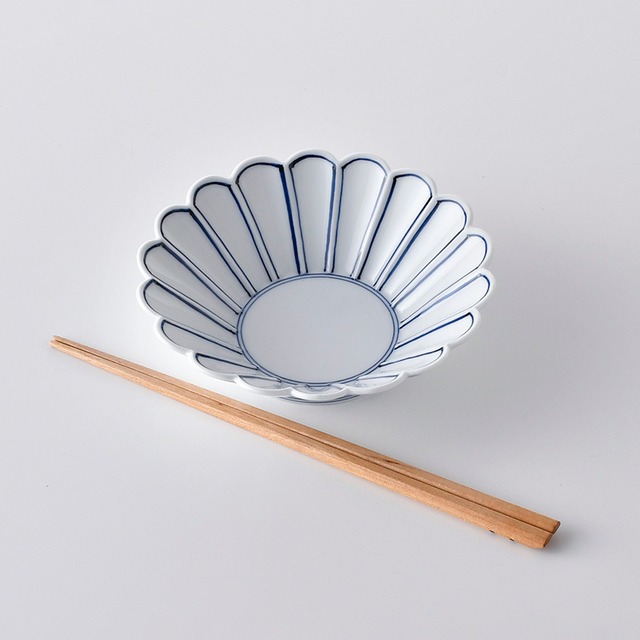 菊紋 菊彫浅鉢