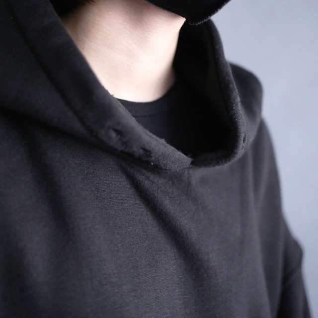 black 3XL super over size sweat parka