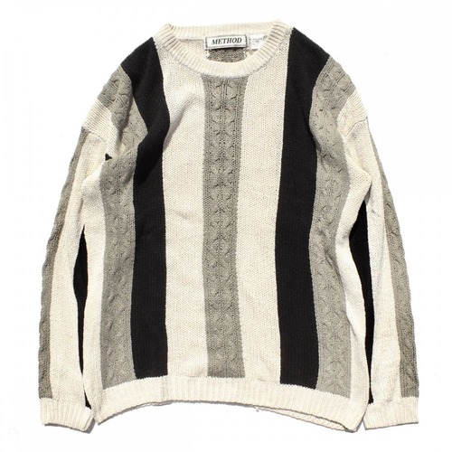 Vintage crew neck knit [METHOD] [1990s-] 100% silk